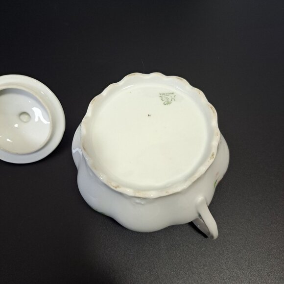 Heinrich Lidded Sugar Bowl H&C Bavaria Germany Floral Design - Picture 15 of 15